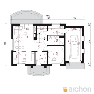  Maja lutsernides 3 1. korruse plaan